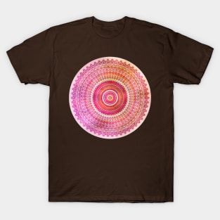 Watercolro Mandala pink orange T-Shirt